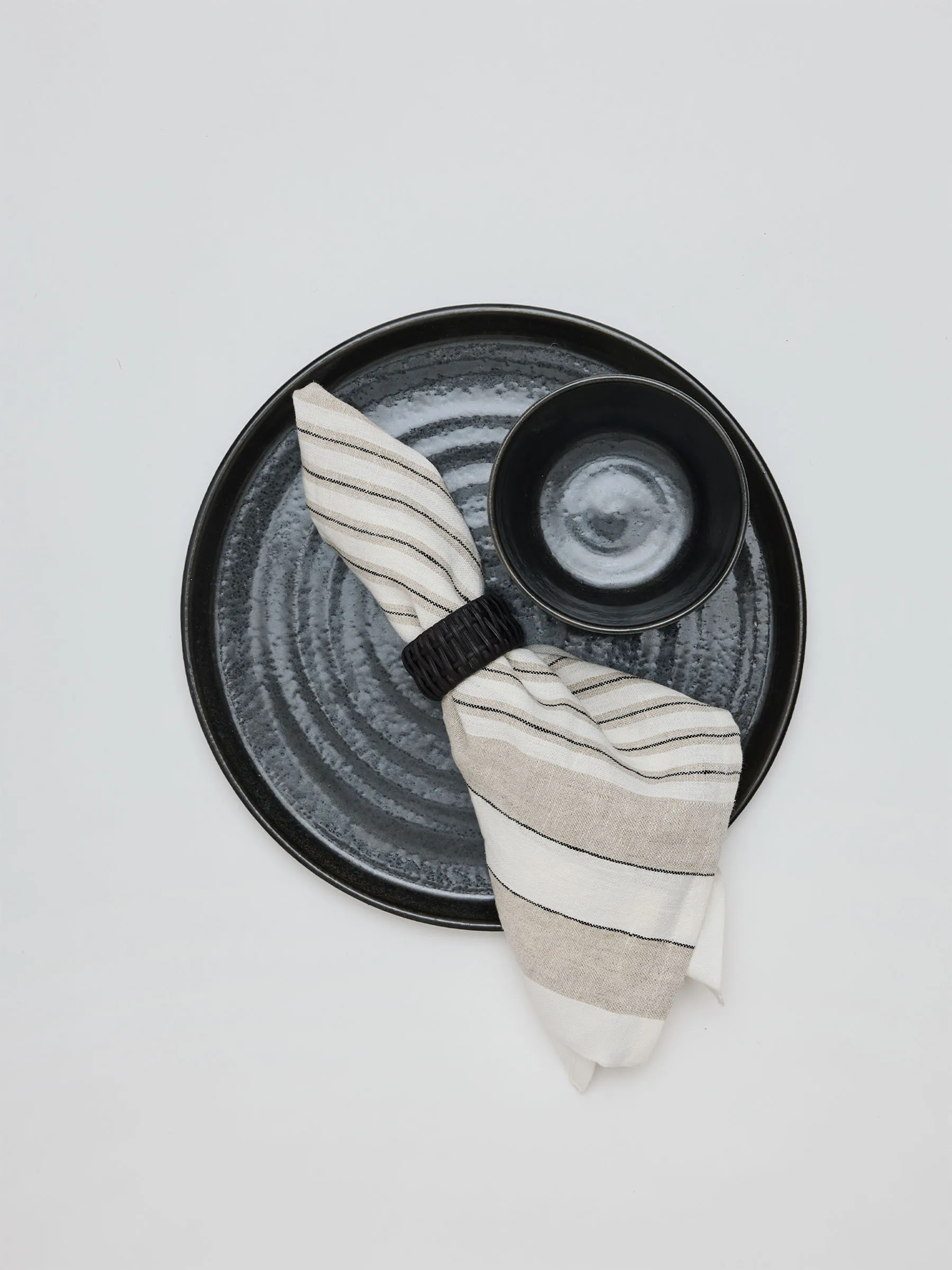 Noah リネンナプキン 50x50 cm, Beige stripe Tell Me More | テルミーモア