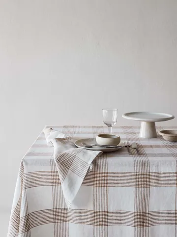 Odette クロスナプキン - Brown, 45x45 cm - Tell Me More | テルミーモア