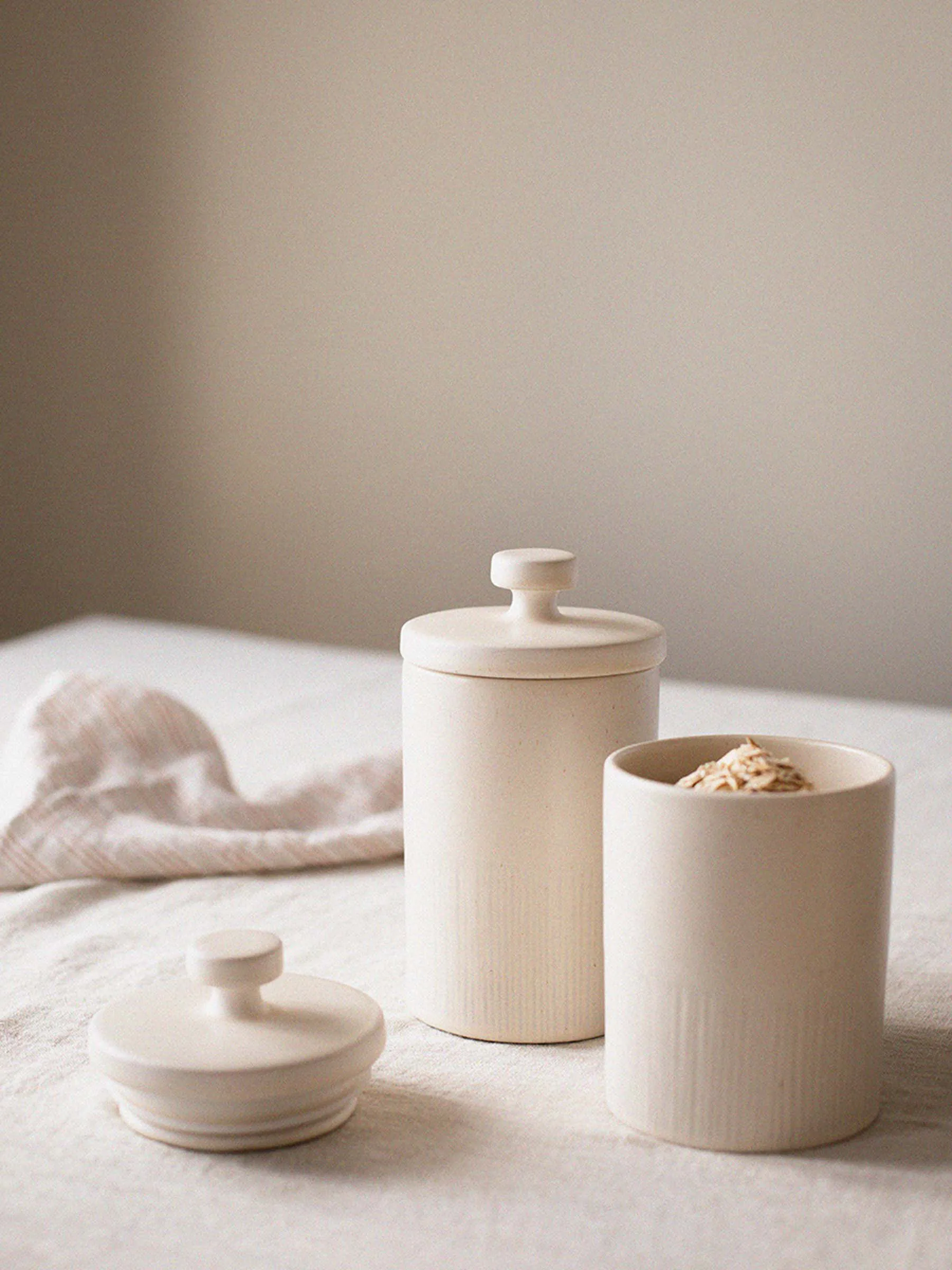 Palermo 蓋付きジャー, Offwhite, small 0.95 L Tell Me More | テルミーモア