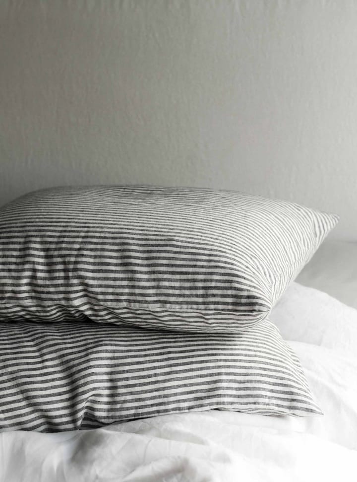 Stonewashed リネン ピローケース 50x60 cm 2パック, Grey-white Tell Me More | テルミーモア