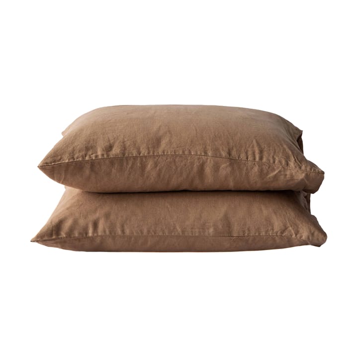Stonewashed リネン ピローケース 50x60 cm 2パック - Hazelnut - Tell Me More | テルミーモア