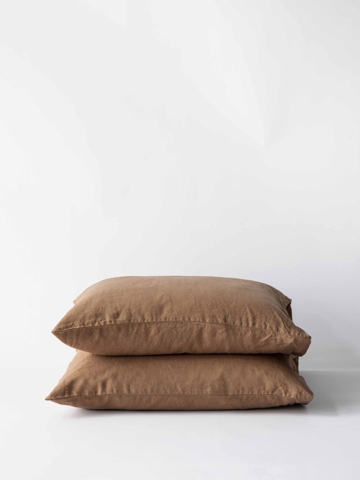 Stonewashed リネン ピローケース 50x60 cm 2パック, Hazelnut Tell Me More | テルミーモア