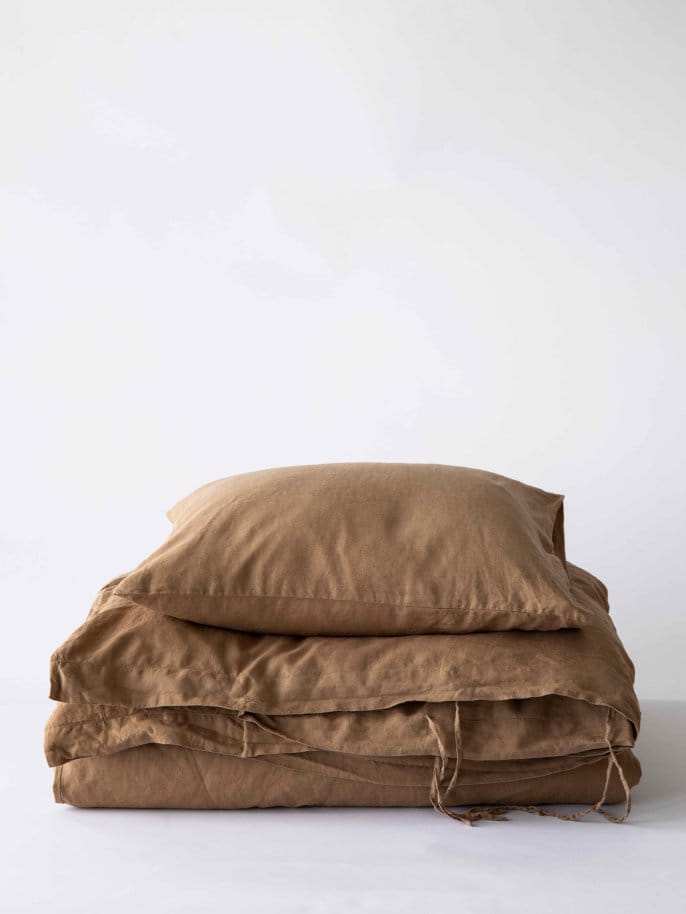 Stonewashed リネン ピローケース 50x60 cm 2パック, Hazelnut Tell Me More | テルミーモア