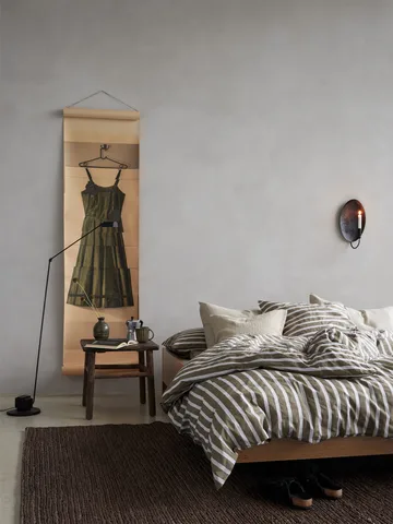 Tell Me More ストライプ布団カバー コットン - Olive, 220x220 cm - Tell Me More | テルミーモア