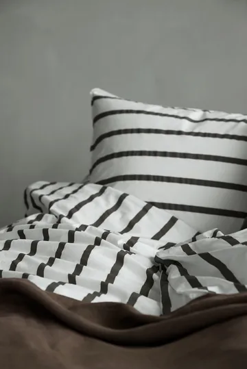 Tell Me More ストライプ布団カバー コットン - Taupe, 150x200 cm - Tell Me More | テルミーモア
