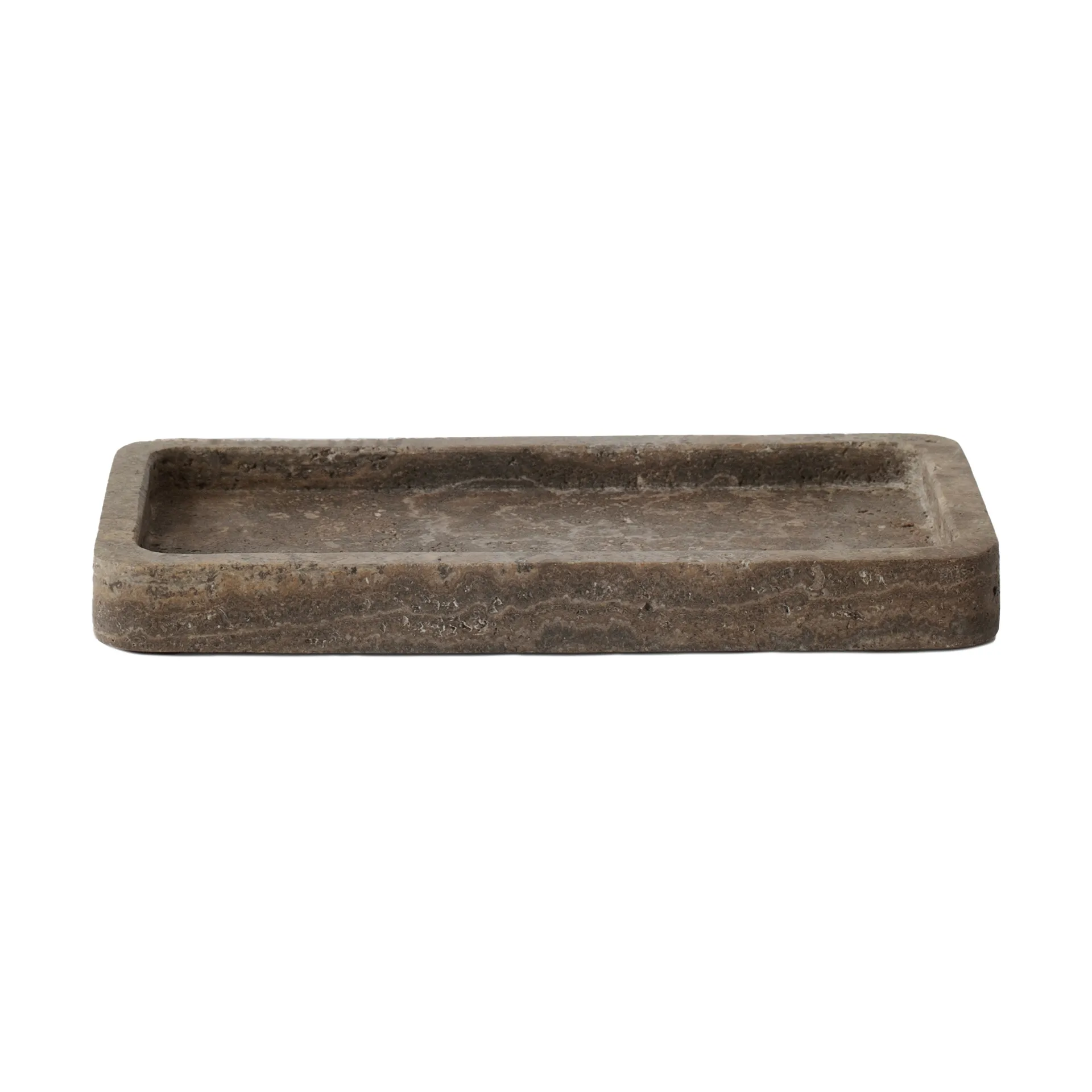 Travertine 装飾用トレイ 13x25 cm, Brown Tell Me More | テルミーモア