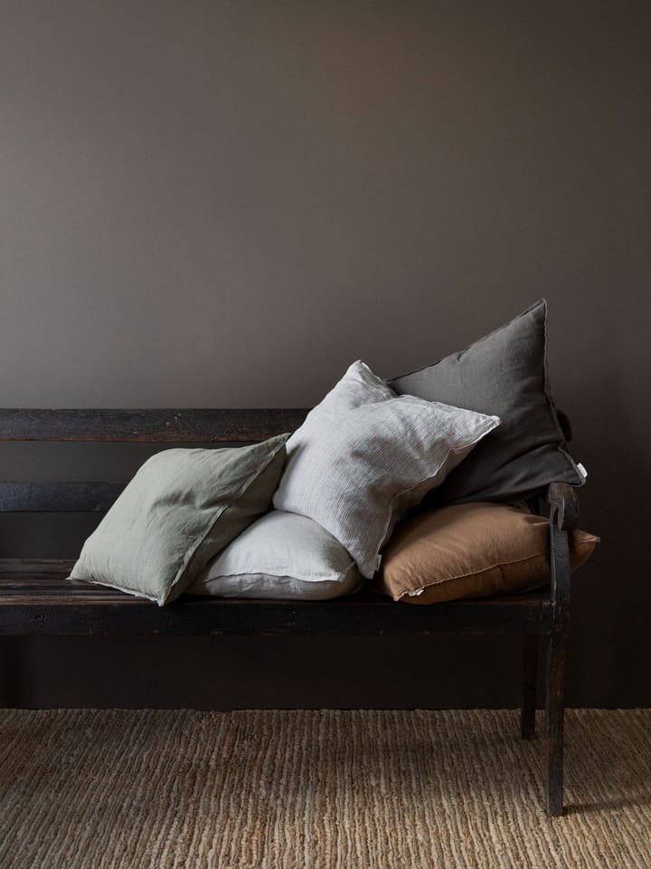 Washed リネン クッションカバー 50x50 cm, Taupe Tell Me More | テルミーモア