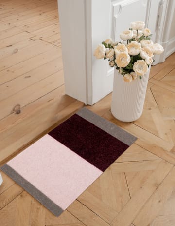 Stripes ホリゾンタルドアマット - Bordeaux-rose-sand, 40x60 cm - tica copenhagen