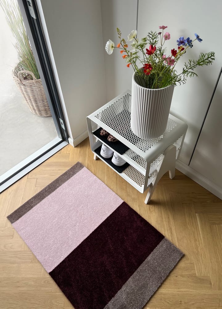 Stripes ホリゾンタルドアマット, Bordeaux-rose-sand, 60x90 cm tica copenhagen