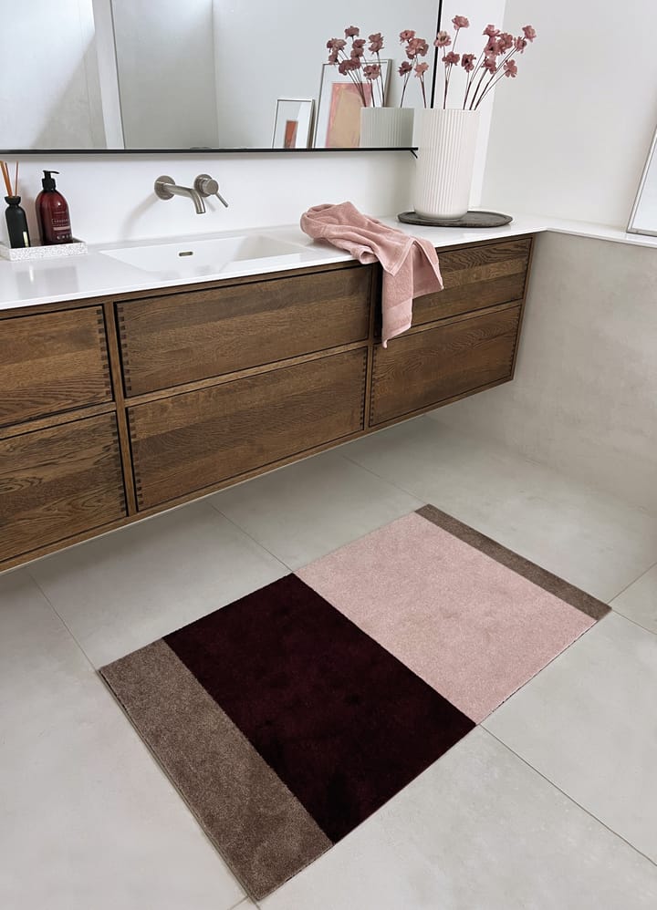 Stripes ホリゾンタルホールウェイラグ, Bordeaux-rose-sand, 67x120 cm tica copenhagen