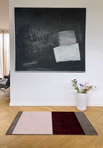 Stripes ホリゾンタルホールウェイラグ - Bordeaux-rose-sand, 67x120 cm - tica copenhagen