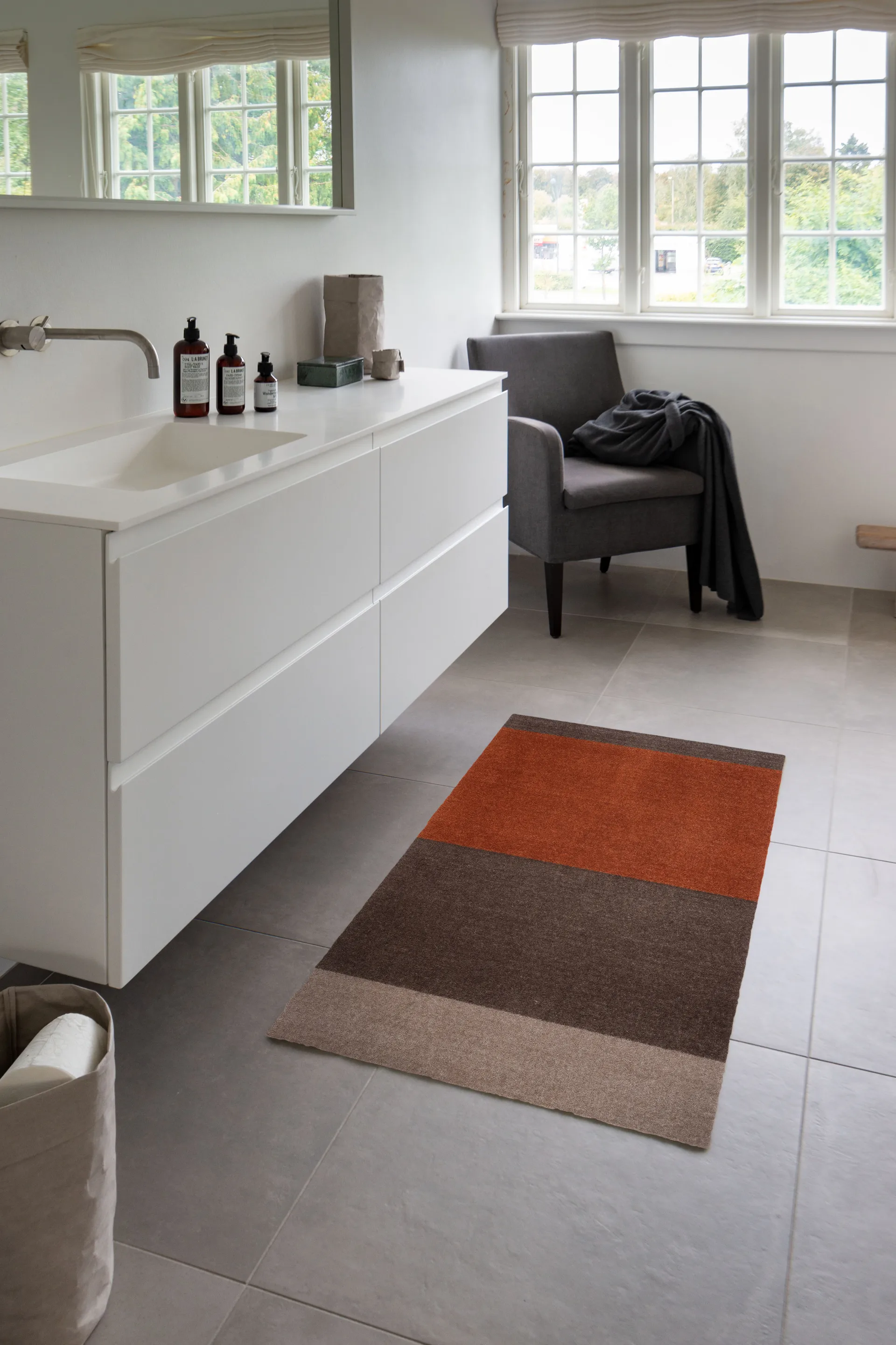 Stripes ホリゾンタルホールウェイラグ, Brown-terracotta67x120 cm tica copenhagen