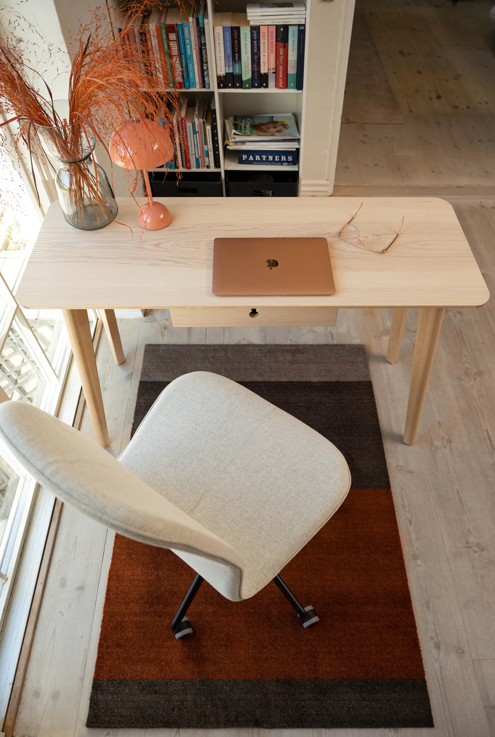 Stripes ホリゾンタルホールウェイラグ, Brown-terracotta90x130 cm tica copenhagen