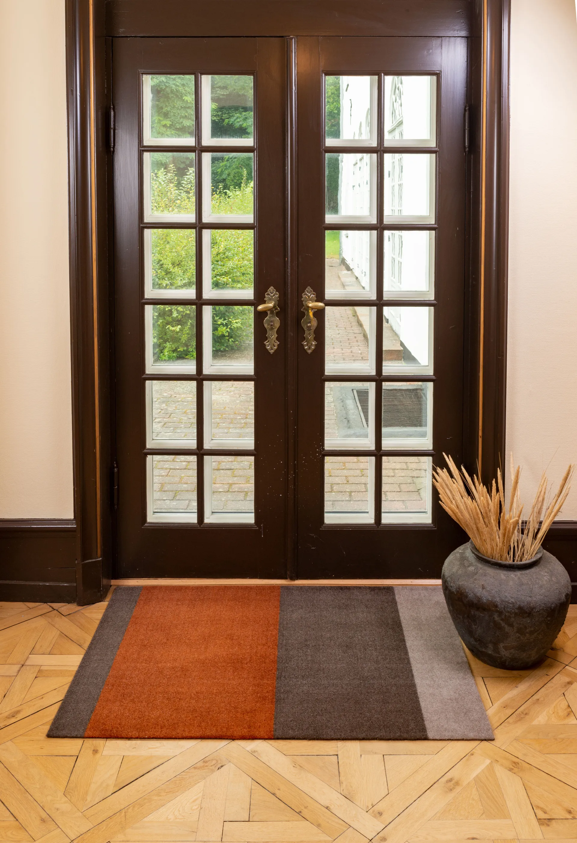 Stripes ホリゾンタルホールウェイラグ, Brown-terracotta90x130 cm tica copenhagen