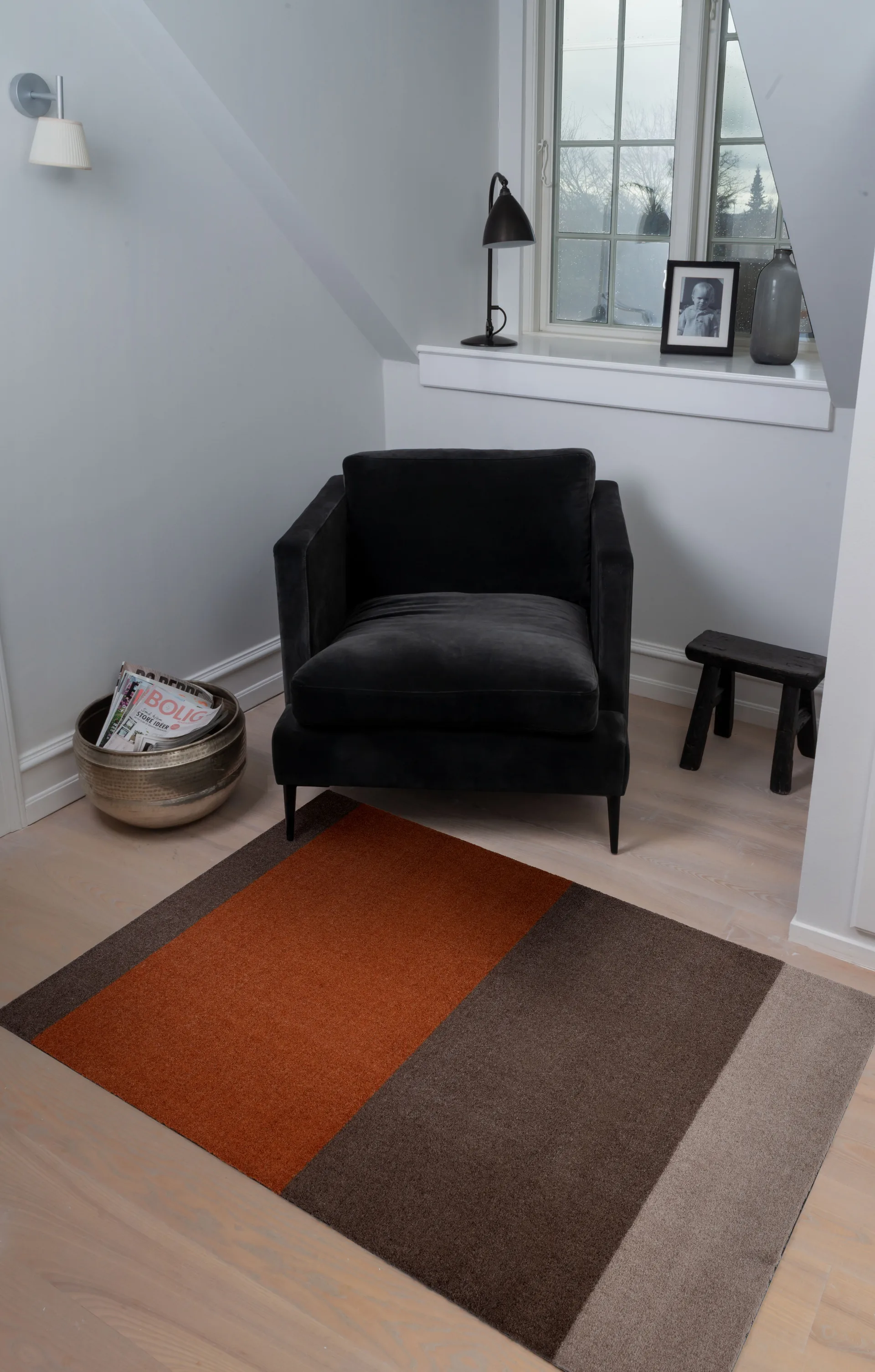 Stripes ホリゾンタルホールウェイラグ, Brown-terracotta90x130 cm tica copenhagen