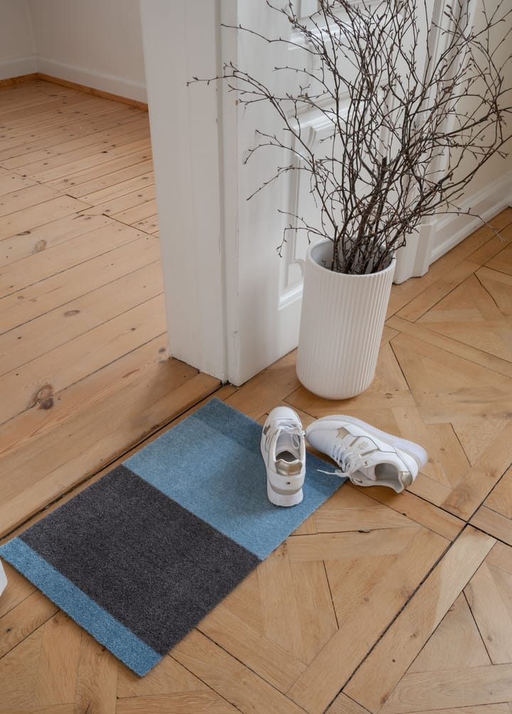 Stripes by tica. horizontal. ドアマット, Blue-steel grey. 40x60 cm tica copenhagen