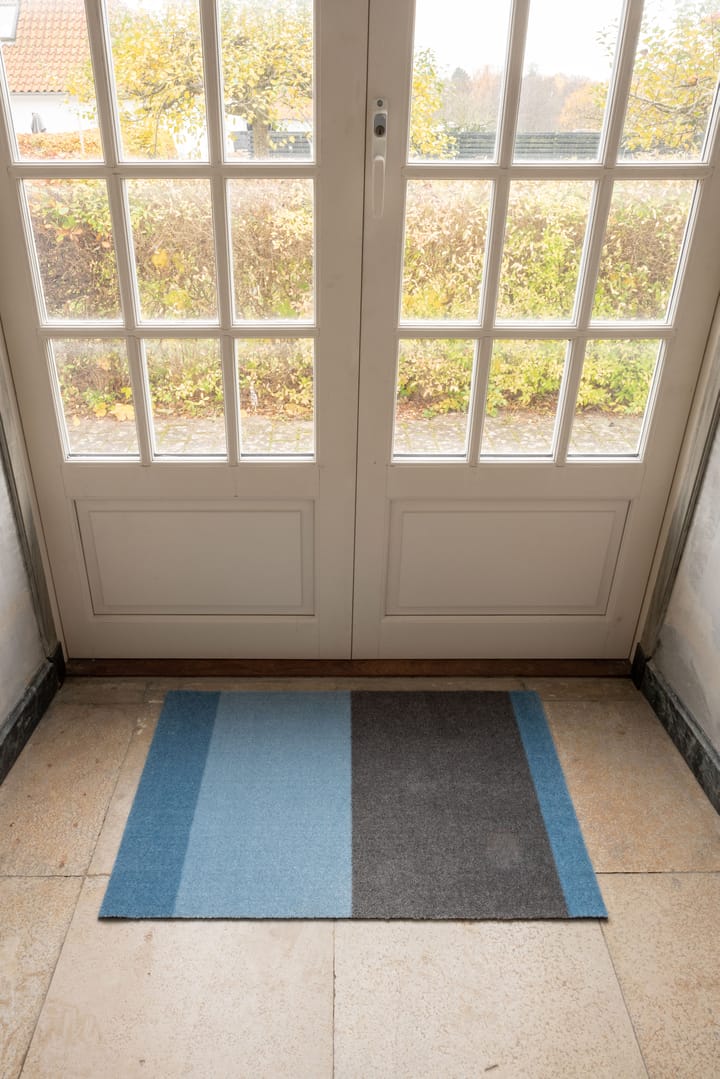 Stripes by tica. horizontal. ドアマット, Blue-steel grey. 60x90 cm tica copenhagen