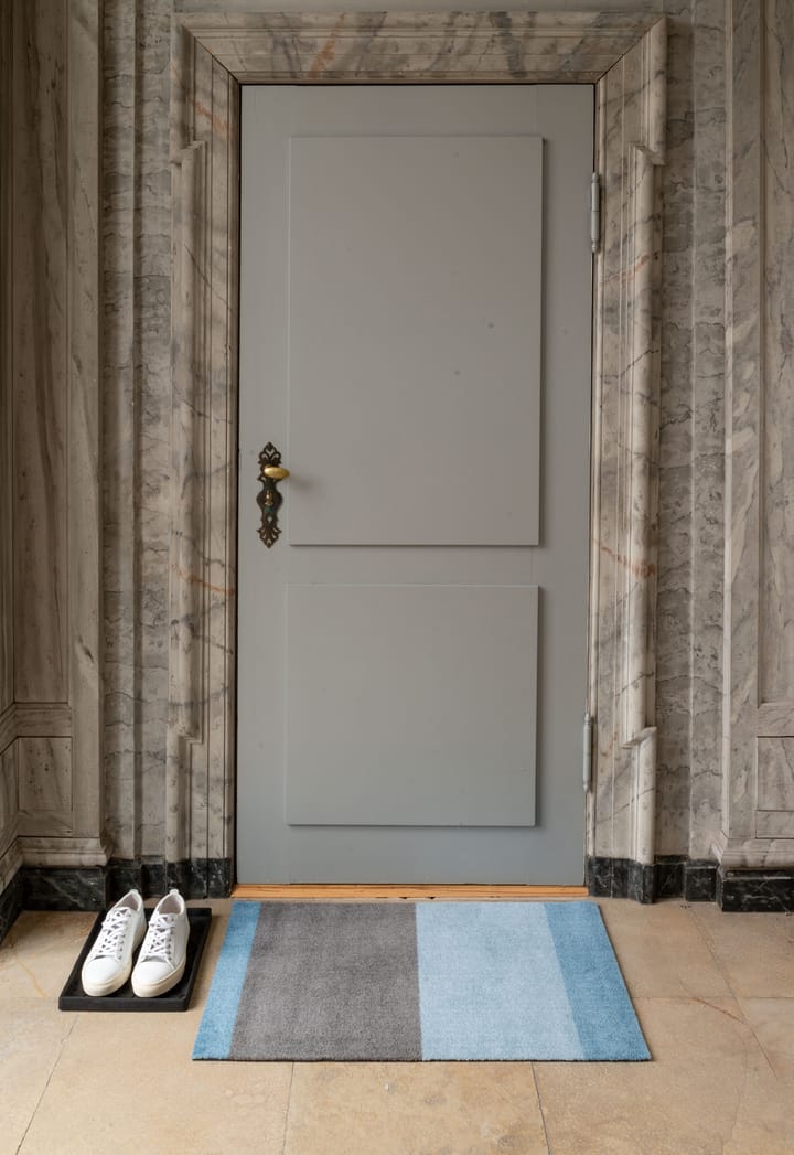 Stripes by tica. horizontal. ドアマット, Blue-steel grey. 60x90 cm tica copenhagen