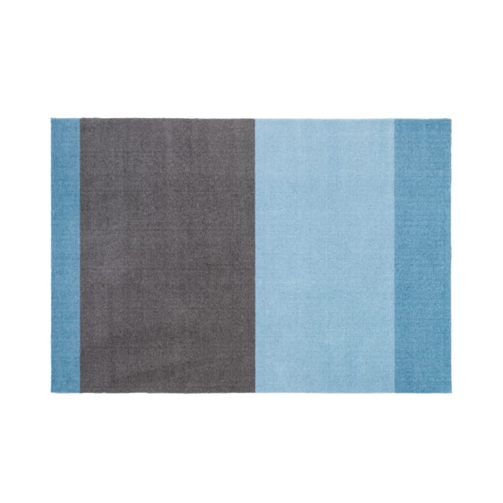 Stripes by tica. horizontal. ホールウェイラグ - Blue-steel grey. 90x130 cm - Tica copenhagen