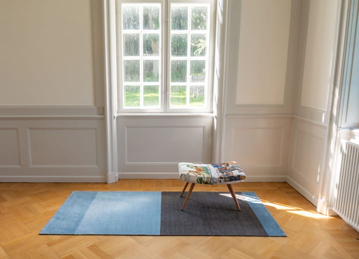 Stripes by tica. horizontal. ホールウェイラグ, Blue-steel grey. 90x200 cm tica copenhagen
