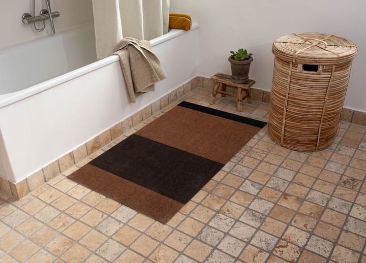 Stripes by tica. horizontal. ホールウェイラグ, Cognac-dark brown-black, 67x120 cm tica copenhagen