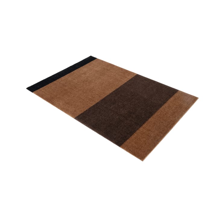 Stripes by tica. horizontal. ホールウェイラグ, Cognac-dark brown-black, 90x130 cm tica copenhagen
