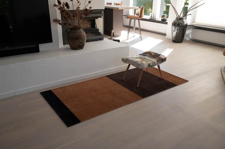 Stripes by tica. horizontal. ホールウェイラグ, Cognac-dark brown-black, 90x200 cm tica copenhagen