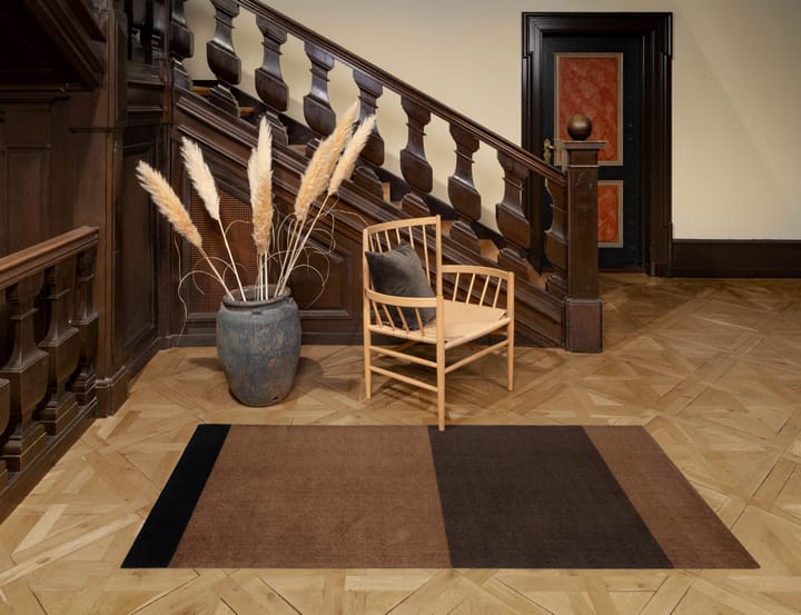 Stripes by tica. horizontal. ホールウェイラグ, Cognac-dark brown-black, 90x200 cm tica copenhagen