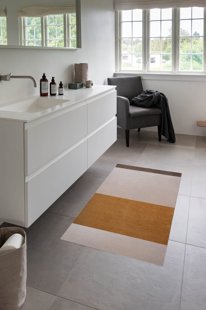Stripes by tica. horizontal. ホールウェイラグ, Ivory-dijon-brown. 67x120 cm tica copenhagen