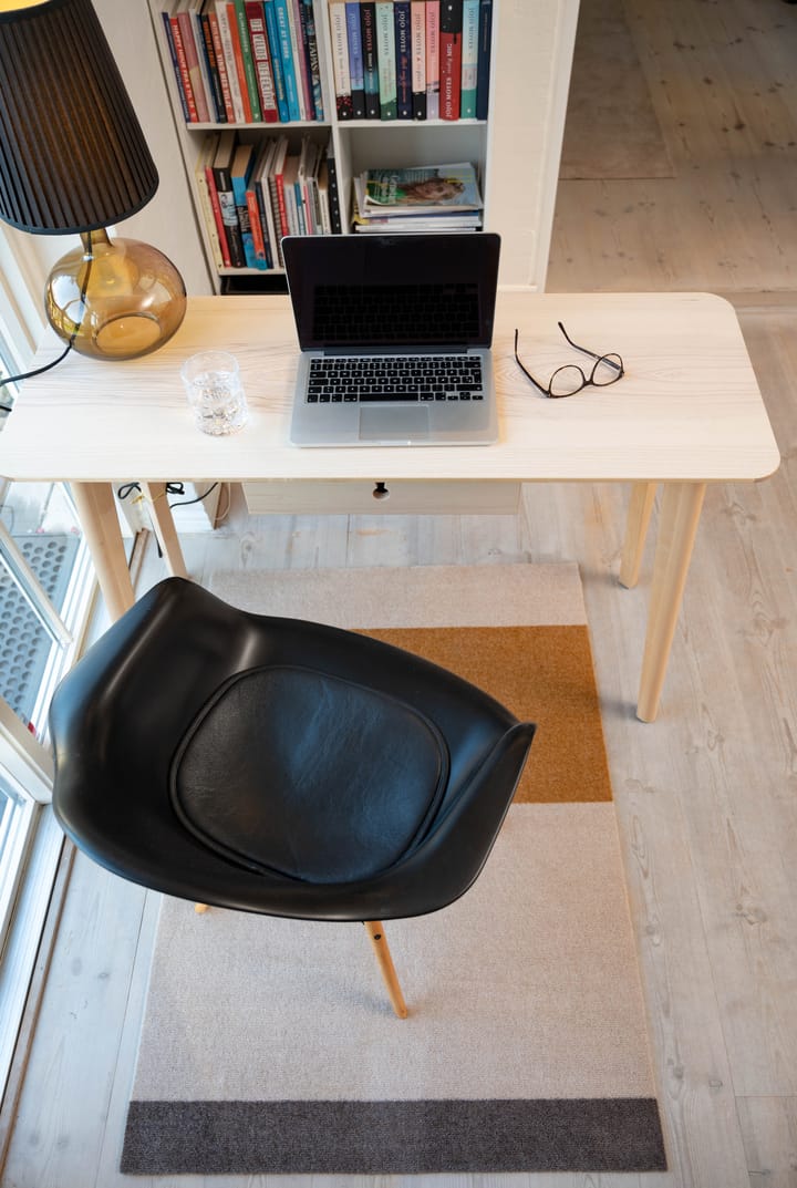 Stripes by tica. horizontal. ホールウェイラグ, Ivory-dijon-brown. 90x130 cm tica copenhagen