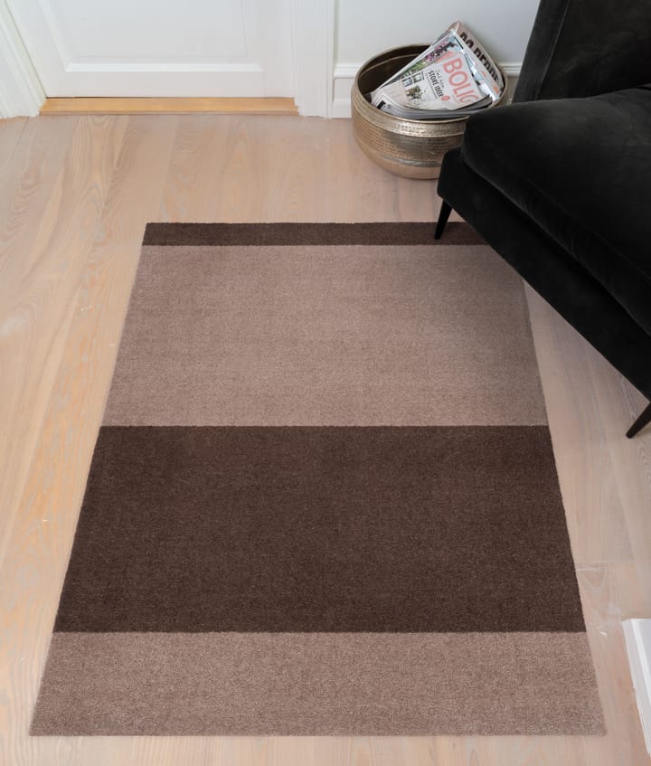 Stripes by tica. horizontal. ホールウェイラグ, Sand-brown. 67x120 cm tica copenhagen