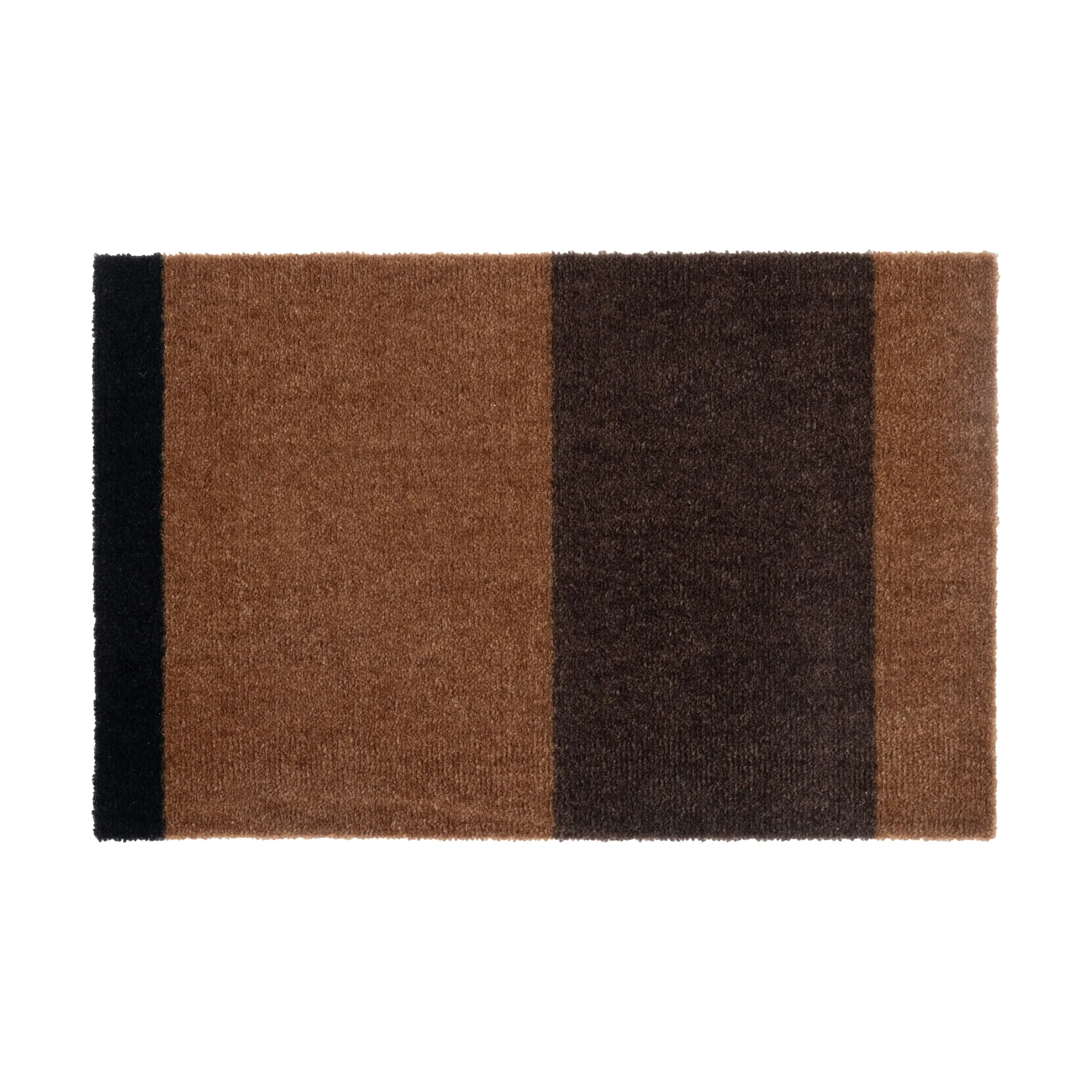Stripes ホリゾンタルドアマット, Cognac-dark brown-black, 40x60 cm tica copenhagen