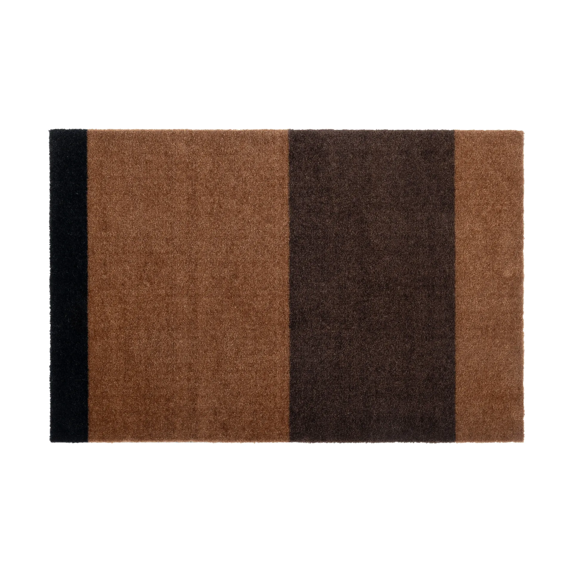 Stripes ホリゾンタルドアマット, Cognac-dark brown-black, 60x90 cm tica copenhagen