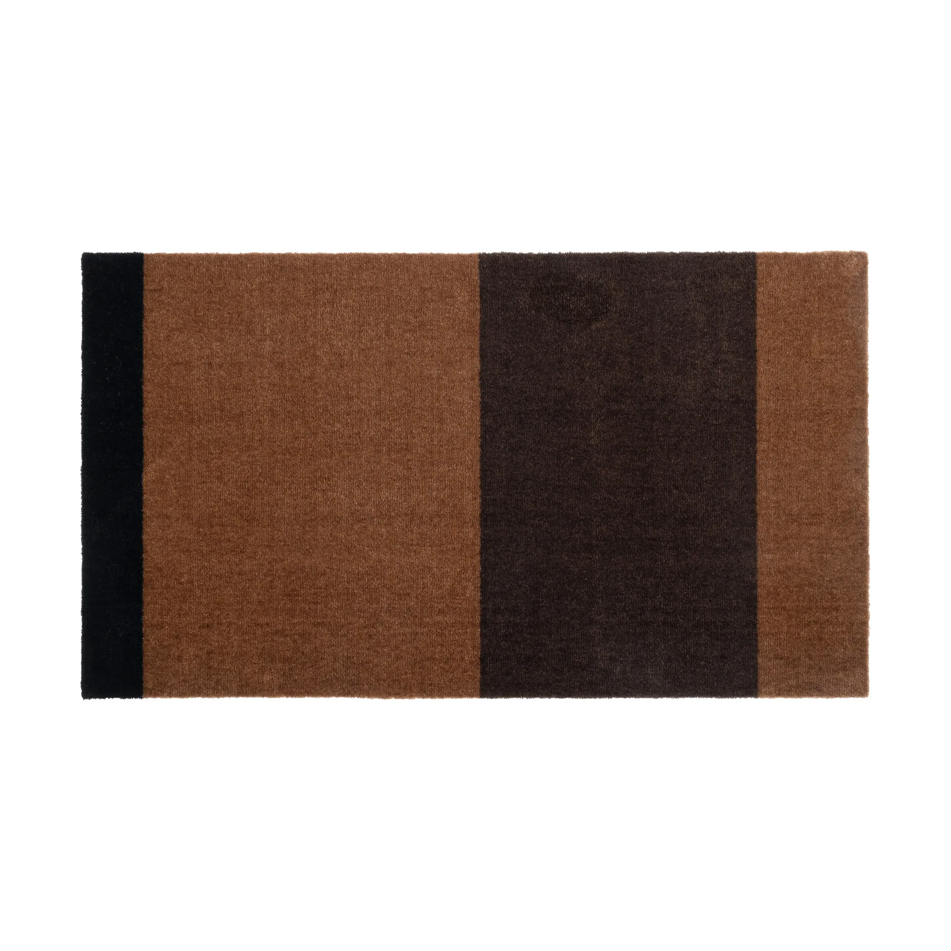 Stripes ホリゾンタルホールウェイラグ, Cognac-dark brown-black, 67x120 cm tica copenhagen