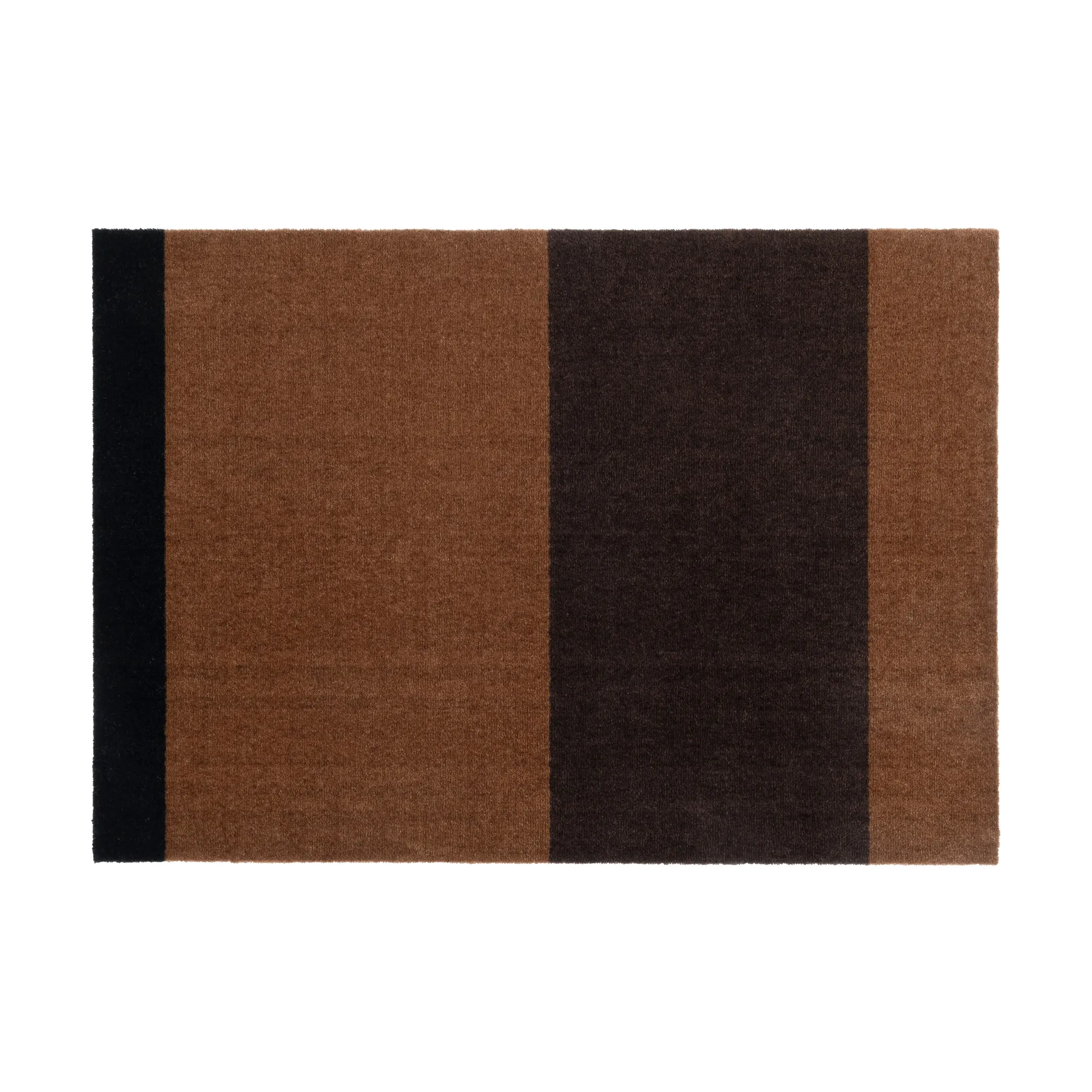 Stripes ホリゾンタルホールウェイラグ, Cognac-dark brown-black, 90x130 cm tica copenhagen