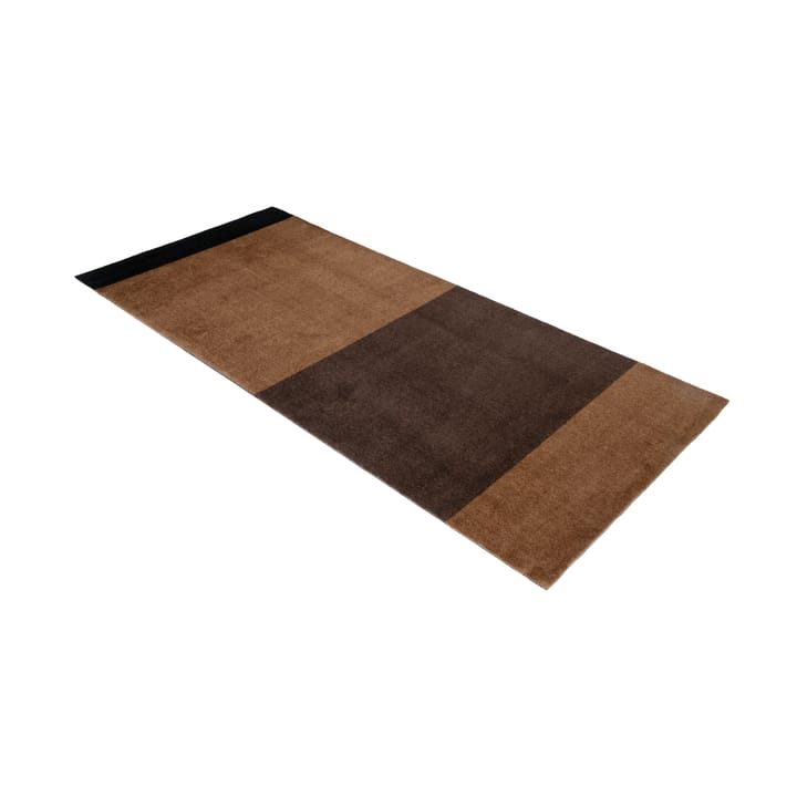 Stripes ホリゾンタルホールウェイラグ, Cognac-dark brown-black, 90x200 cm tica copenhagen