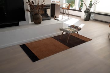 Stripes ホリゾンタルホールウェイラグ - Cognac-dark brown-black, 90x200 cm - tica copenhagen