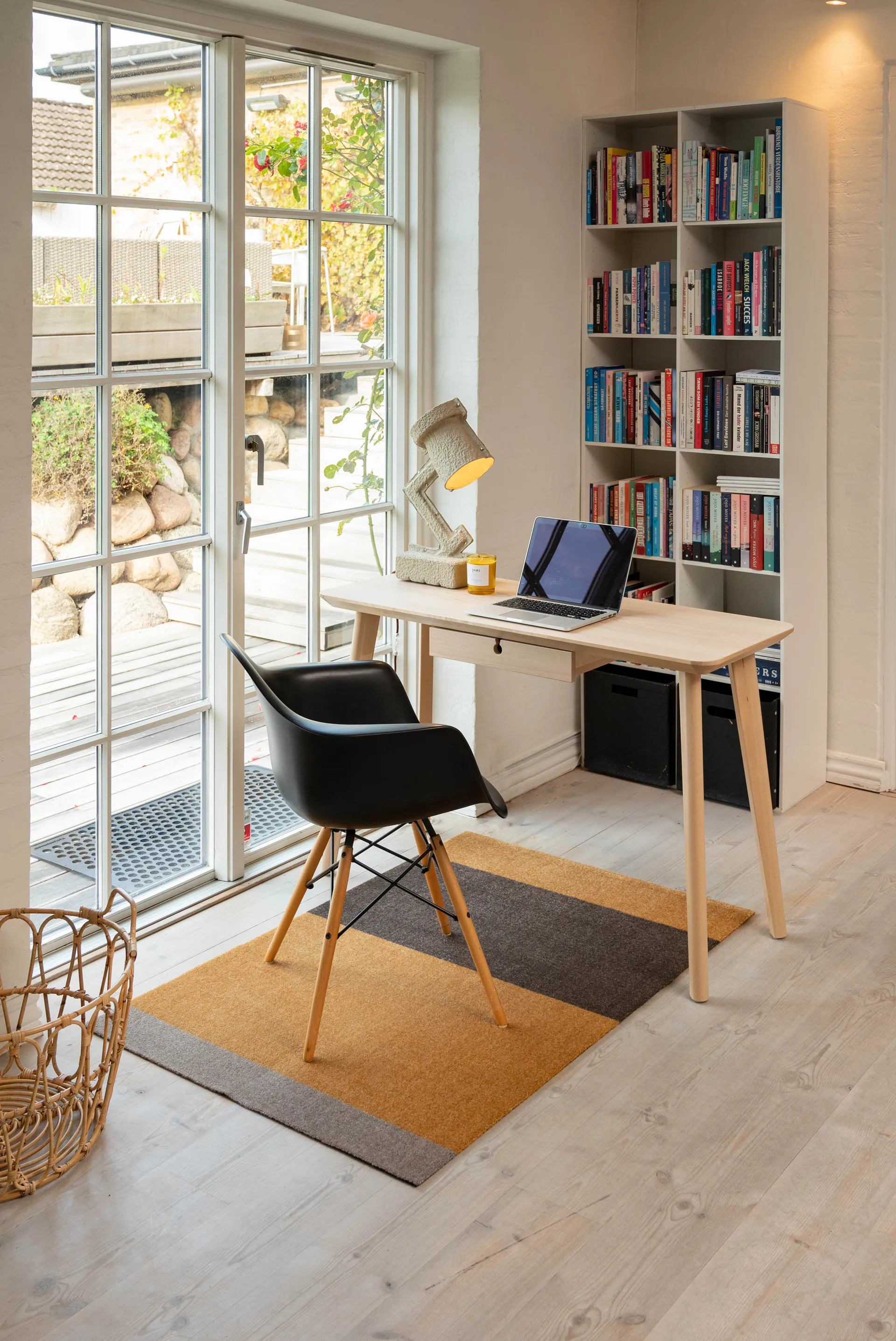 Stripes ホリゾンタルホールウェイラグ, Dijon-brown-sand. 90x130 cm tica copenhagen