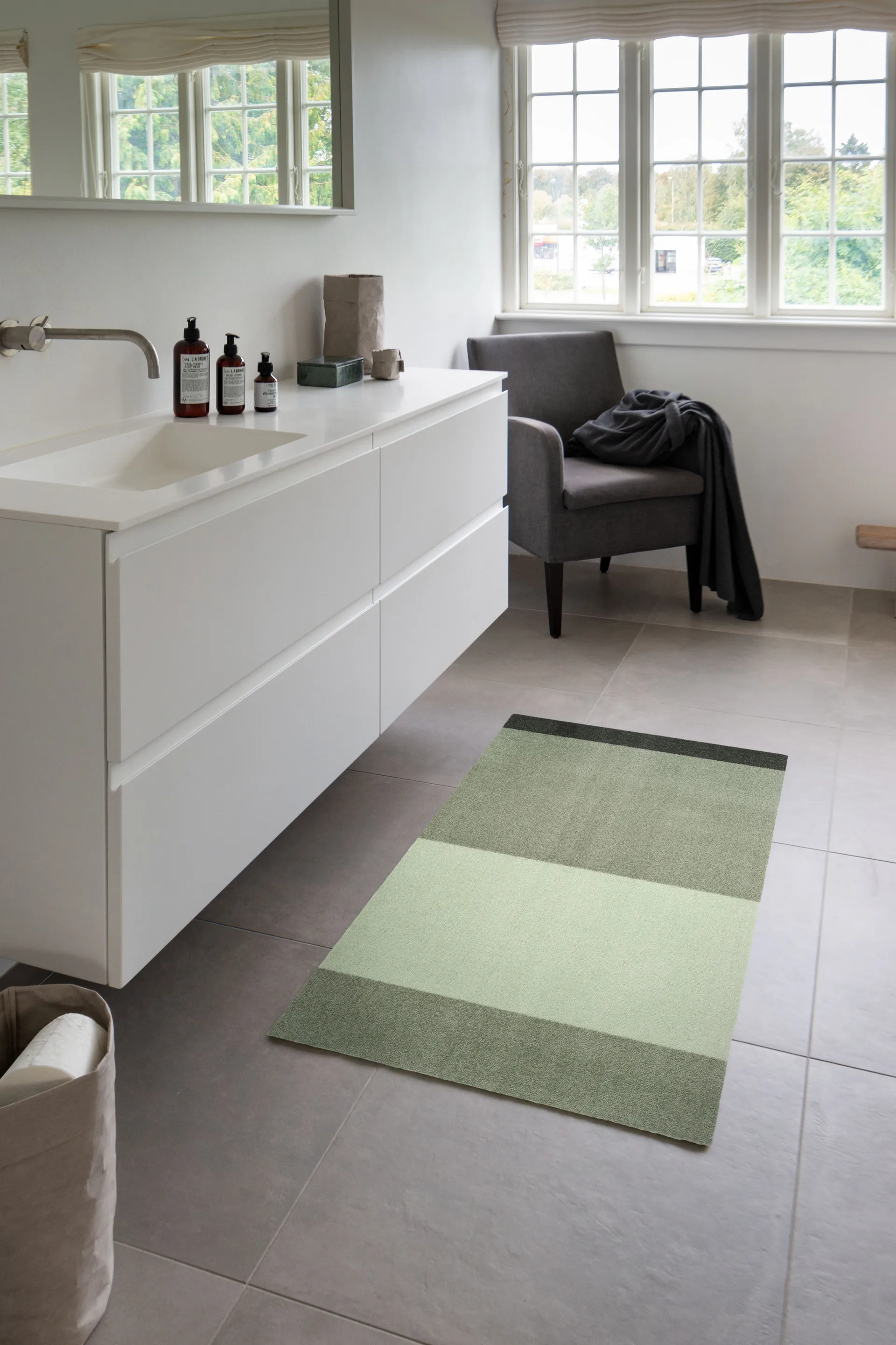 Stripes ホリゾンタルホールウェイラグ, Green. 67x120 cm tica copenhagen