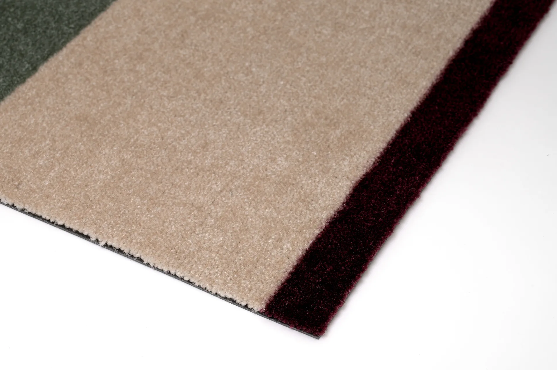 Stripes ホリゾンタルドアマット, Green-ivory-bordeaux, 40x60 cm tica copenhagen