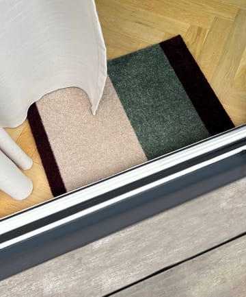 Stripes ホリゾンタルドアマット - Green-ivory-bordeaux, 40x60 cm - tica copenhagen