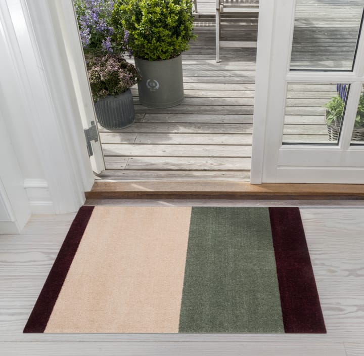 Stripes ホリゾンタルドアマット, Green-ivory-bordeaux, 60x90 cm tica copenhagen