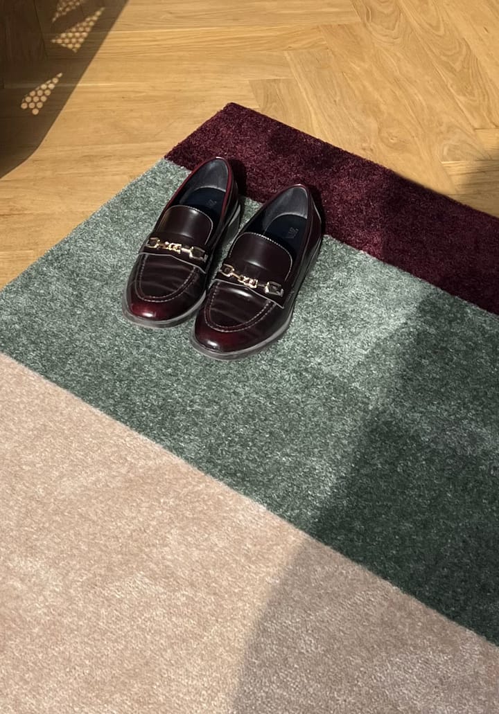 Stripes ホリゾンタルドアマット, Green-ivory-bordeaux, 60x90 cm tica copenhagen