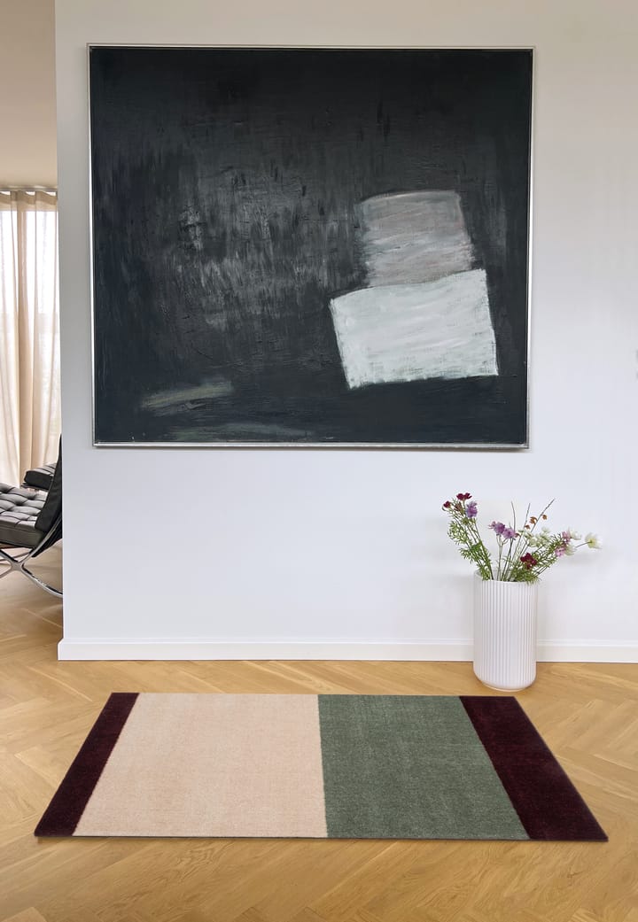 Stripes ホリゾンタルホールウェイラグ, Green-ivory-bordeaux, 67x120 cm tica copenhagen