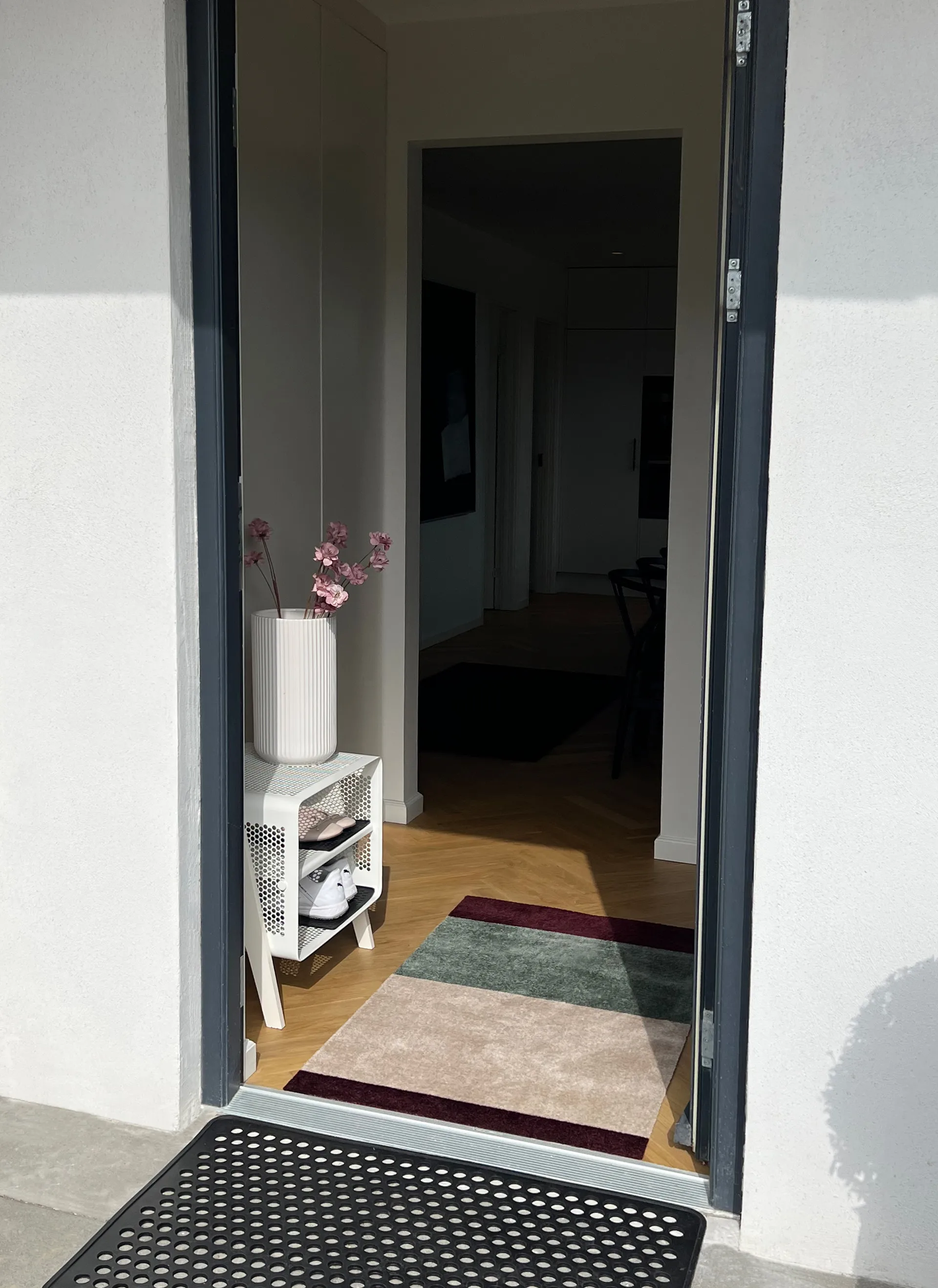 Stripes ホリゾンタルホールウェイラグ, Green-ivory-bordeaux, 67x120 cm tica copenhagen