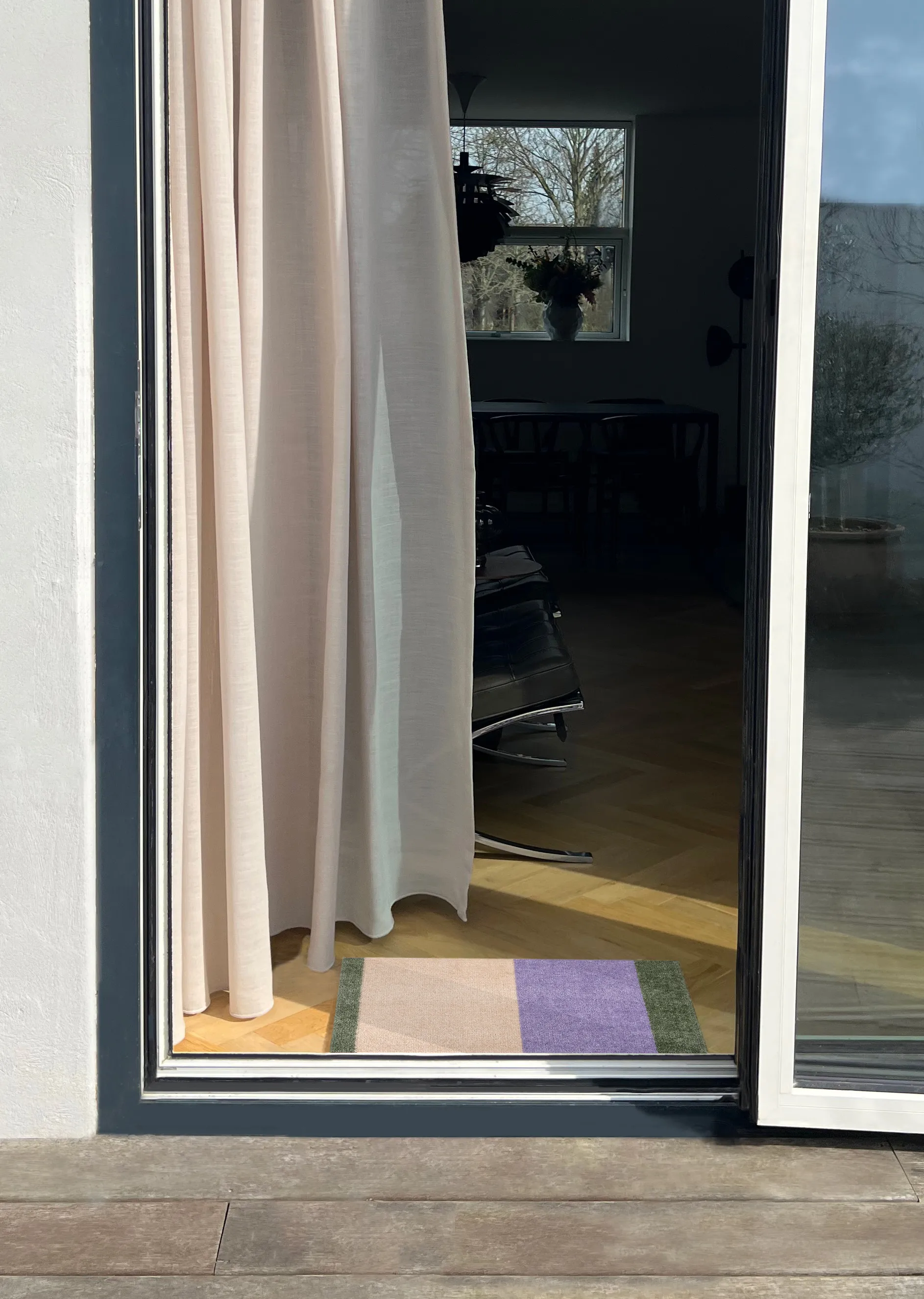 Stripes ホリゾンタルドアマット, Lilac-ivory-green, 40x60 cm tica copenhagen