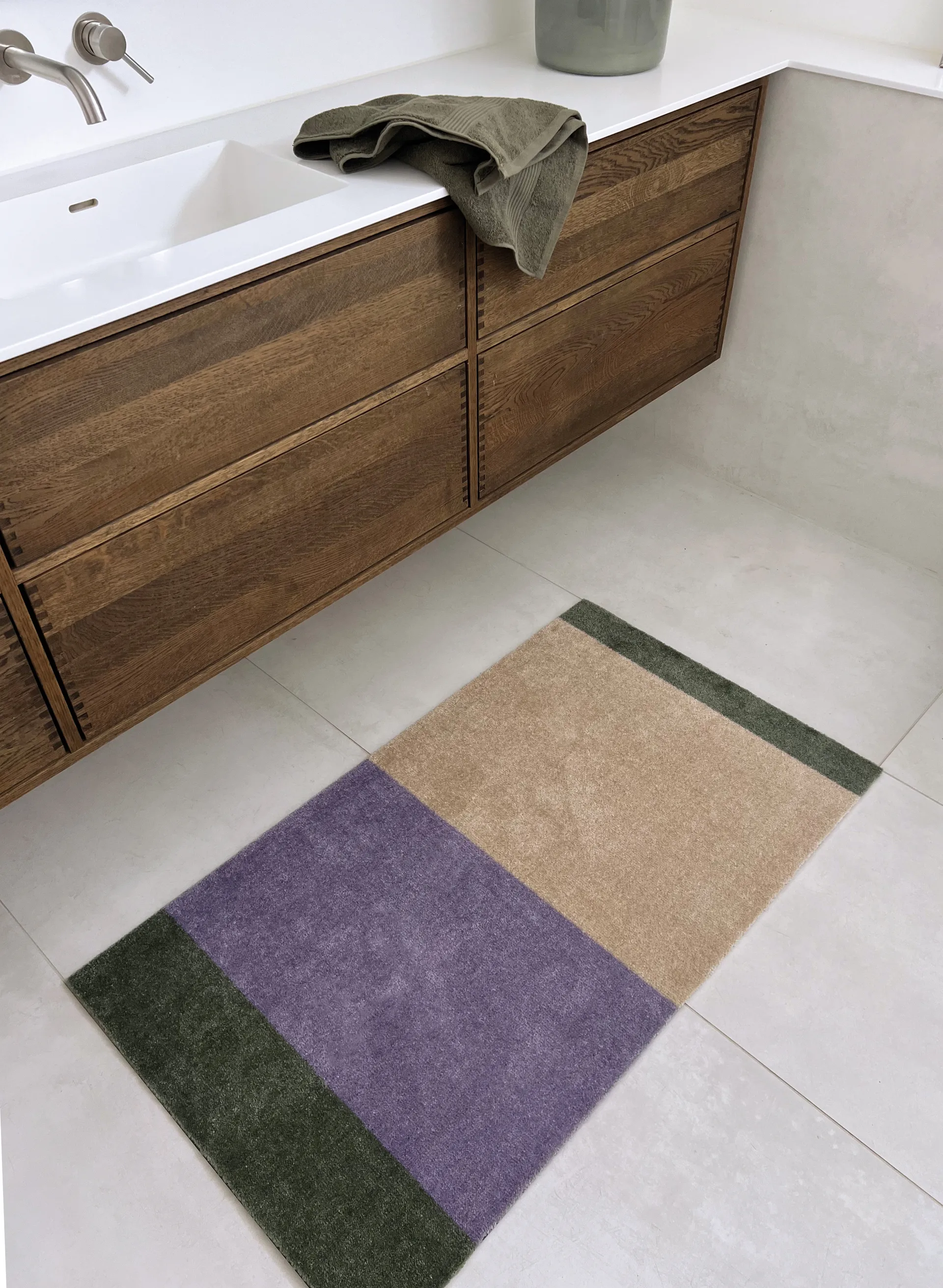 Stripes ホリゾンタルホールウェイラグ, Lilac-ivory-green, 67x120 cm tica copenhagen