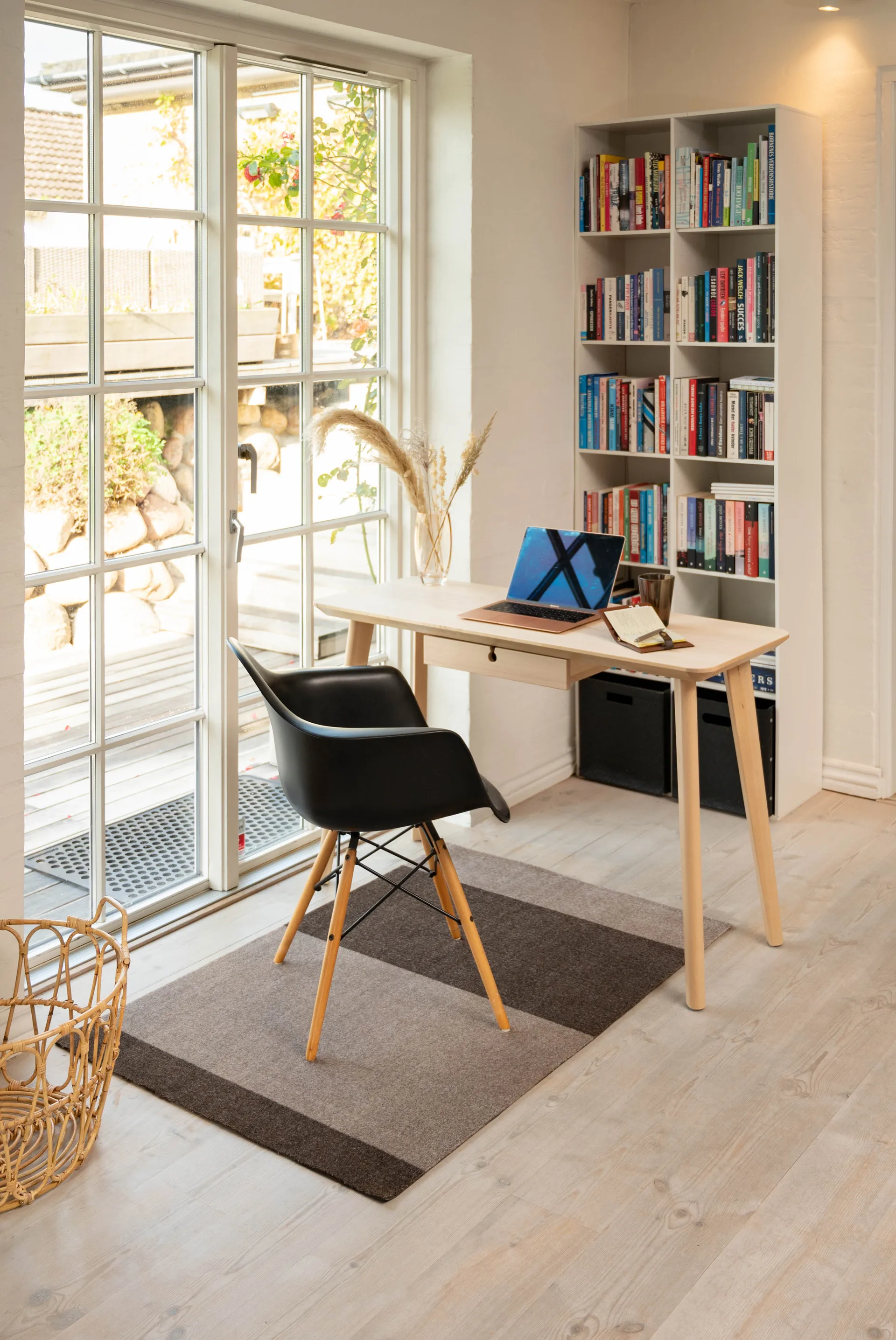 Stripes ホリゾンタルホールウェイラグ, Sand-brown. 90x130 cm tica copenhagen