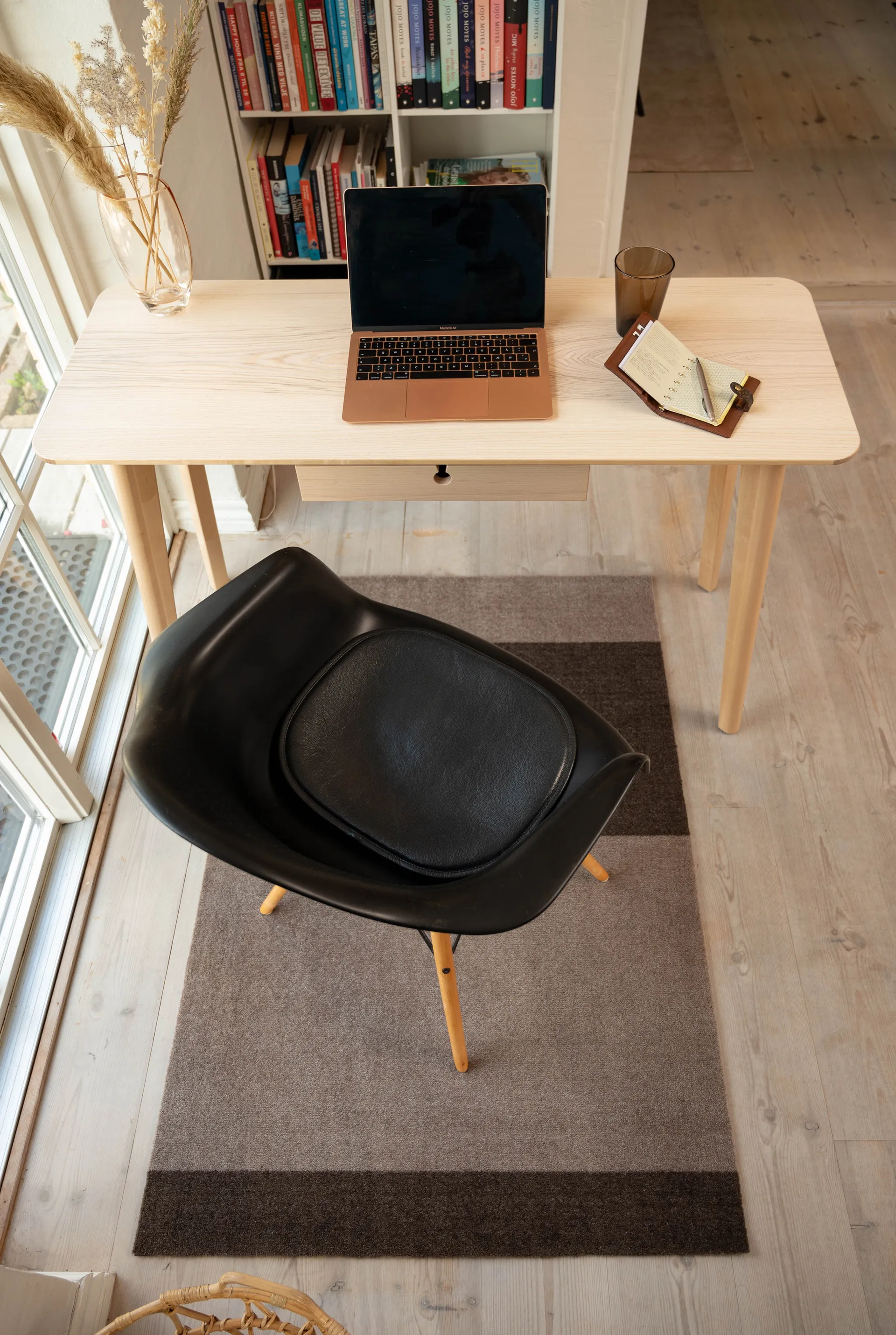 Stripes ホリゾンタルホールウェイラグ, Sand-brown. 90x130 cm tica copenhagen