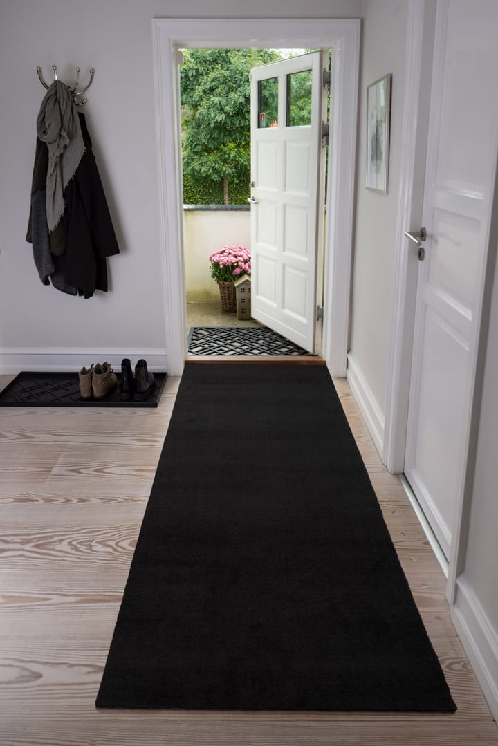 Unicolor ホールウェイラグ, Black. 90x200 cm tica copenhagen